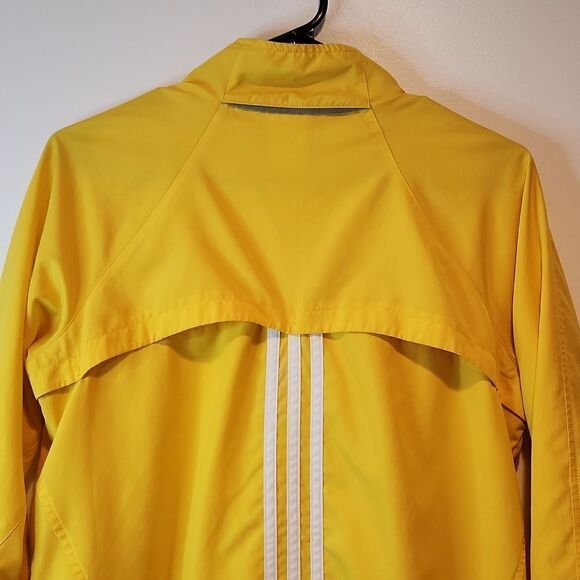 Adidas Sample Full Zip Windbreaker Track Jacket RARE Y2K Men's Size Med Yellow - Picture 13 of 16